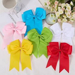 Pinces à cheveux en alligator en polyester avec nœud papillon pour femmes et filles&nbsp;OHAR-CP0001-26B