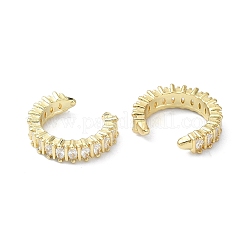 Orecchino a polsino con micro pavé di zirconi cubici placcati in ottone&nbsp;EJEW-C086-10G