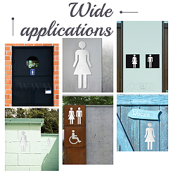 Indicateurs de toilettes en acier inoxydable 201&nbsp;DIY-WH0056-40B