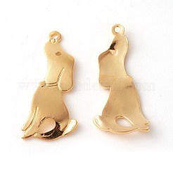 Colgantes de cachorro de latón&nbsp;KK-F772-04G