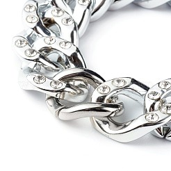 Bracciali a catena con cordolo in strass di plastica ccb&nbsp;BJEW-JB06439