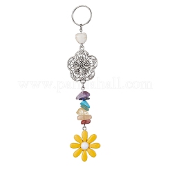 Porte-clés en résine de fleurs&nbsp;KEYC-JKC00556