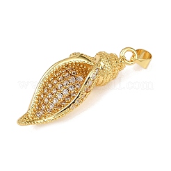 Pendentifs avec zircon cubiques à micro-pavés en laiton&nbsp;KK-A260-02G