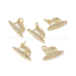 Messing micro pave klare zirkonia anhänger&nbsp;KK-E068-VB268