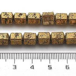 Galvanisierte natürliche Lavasteinperlenstränge&nbsp;G-A251-A01-01H