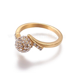 Anillos de dedo de acero inoxidable 304 con revestimiento iónico (IP)&nbsp;RJEW-E157-01G