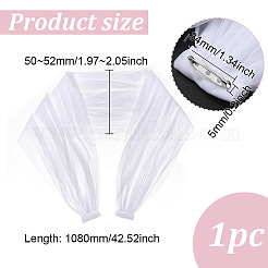 Abnehmbare Brautspitzenschals aus Polyester&nbsp;AJEW-WH0348-22A