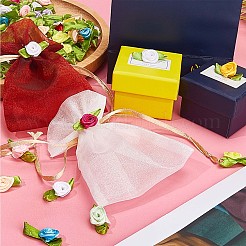 200 Stück 10 Farben Polyester-Rosenornamente&nbsp;DIY-GF0006-84