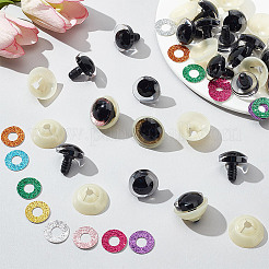 32 Set mit 8 glitzernden Puppenaugen aus Kunststoff in zwei Farben&nbsp;KY-HY0001-13B