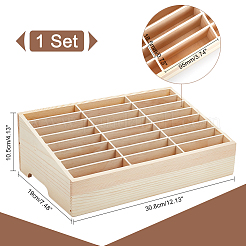 Handy-Aufbewahrungsbox aus Holz mit 24 Gitter&nbsp;AJEW-WH0258-969A