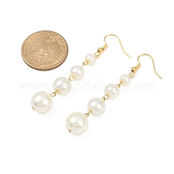 Perle di vetro orecchini pendenti&nbsp;EJEW-JE06463-03