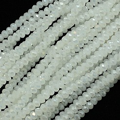 Perles de verre rondelle opale de couleur unie cristal de cristal&nbsp;EGLA-F049A-01