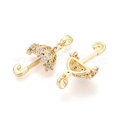 Colgante micropavé cubic zirconia de latón&nbsp;KK-T073-53G