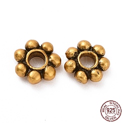 925 Sterling Silber Perlenkappen&nbsp;STER-D036-20AG-03