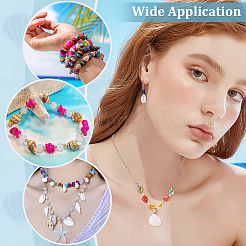 DIY-Armband-Kits aus gefärbten natürlichen Muschelperlen&nbsp;BSHE-PH0001-65