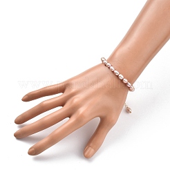 Pulseras de perlas de agua dulce cultivadas naturales&nbsp;BJEW-JB05325-02