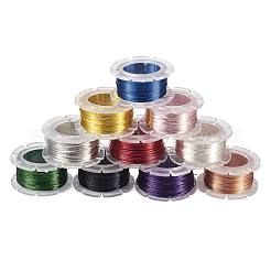10 Rolle runder Kupfer-Basteldraht in 10 Farben&nbsp;CWIR-YS0001-03B
