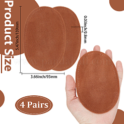 4 par de parches ovalados de imitación de cuero para coser&nbsp;PATC-CY0001-82