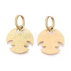 Orecchini a cerchio in acciaio inossidabile 304&nbsp;EJEW-N064-01G