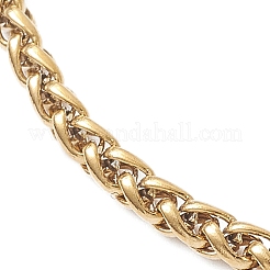 Bracelets en acier inoxydable 304 avec chaîne de blé pour femmes&nbsp;BJEW-JB12915-01
