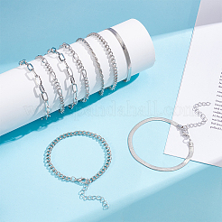 10-teiliges Set mit Kettenarmbändern aus Legierung im Bohème-Stil für Damen&nbsp;BJEW-UN0001-68P