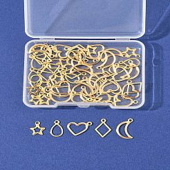 60 pz 5 stili ciondoli in acciaio inossidabile 304&nbsp;STAS-FS0001-87
