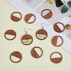 20pcs Walnussholzanhänger&nbsp;WOOD-FH0002-14
