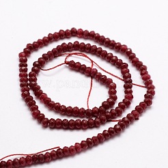 Gefärbte natürliche Malaysia Jade Rondelle Perlen&nbsp;X-G-E315-2x3mm-07