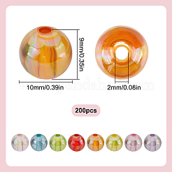 200 Stück transparente Acrylperlen&nbsp;MACR-SP0001-18