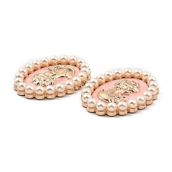 Cabochons en alliage de zinc émaillé&nbsp;LS-ENAM-Q501-01LG-02