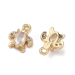 Pendenti in zirconi cubici trasparenti in micro pavè di ottone&nbsp;KK-C168-13G