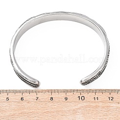 Retro-Armreifen aus chirurgischem Edelstahl 316&nbsp;BJEW-C142-11B-AS
