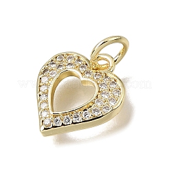 Breloques en laiton zircon cubique transparent&nbsp;CU-L001-19G-05
