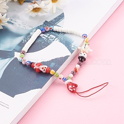 Sangles mobiles perlées au chalumeau faites à la main pour noël&nbsp;HJEW-JM00446-03
