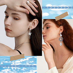40 pièce de boucles d'oreilles à clip en acier inoxydable 304&nbsp;STAS-SC0005-84P