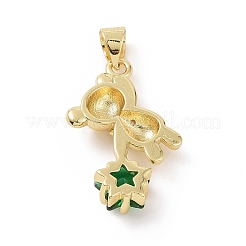 Ottone micro spianare pendenti zirconi&nbsp;KK-E074-03G