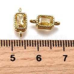 Connettori in vero ottone placcato oro 18k con micro pavé di zirconi&nbsp;ZIRC-L100-009G-05