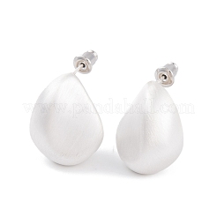 Aretes de latón con forma de lágrima de banco de tiro para mujer&nbsp;EJEW-G391-08S