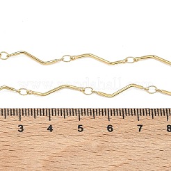 Halsketten aus Edelstahl 304 mit Wellengliedern&nbsp;NJEW-D299-01G