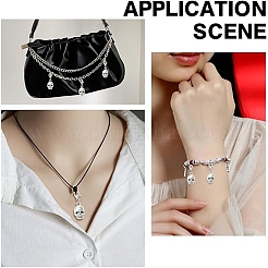10 pendentif décoratif en forme de crâne en alliage&nbsp;HJEW-YW00204