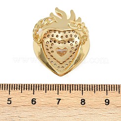 Anneaux de manchette en laiton micro pave zircone cubique&nbsp;RJEW-P155-04B-G