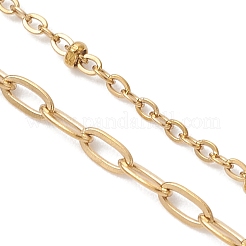Création de colliers à chaînette coulissante en acier inoxydable 304 avec chaînette satellite et trombone&nbsp;AJEW-JB01495-02