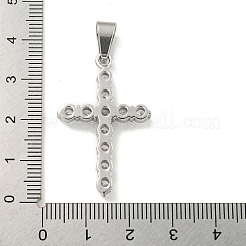 Ciondoli in acciaio inossidabile 304 con zirconi cubici&nbsp;STAS-C102-01B-P