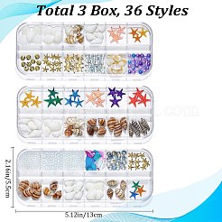 Décoration d'ongles sur le thème de l'océan avec coquillages naturels&nbsp;MRMJ-CP0001-34A