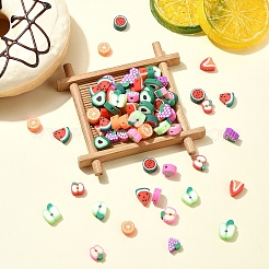 100pcs 10 Arten handgemachte Polymer-Ton-Perlen&nbsp;CLAY-YW0002-04