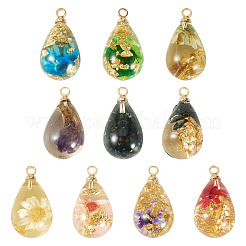 Colgantes de resina transparente 10pcs 10 colores&nbsp;RESI-TA0004-84