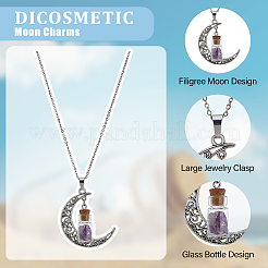 20 Stück 10 Stile gemischte Edelsteinsplitter-Glasflaschenanhänger&nbsp;PALLOY-DC00006