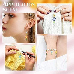 50 pièce de décorations suspendues en perles de rocaille en verre&nbsp;HJEW-CJ0001-09