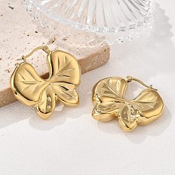 Boucles d'oreilles créoles en acier inoxydable 304&nbsp;EJEW-V016-11G-02