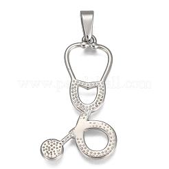 Pendentifs en acier inoxydable 304 sertis de strass&nbsp;STAS-I127-098P
